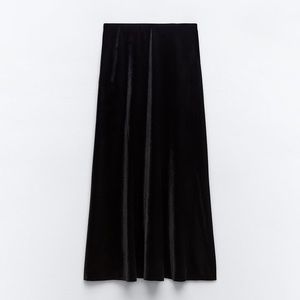 S. VELVET MIDI SKIRT